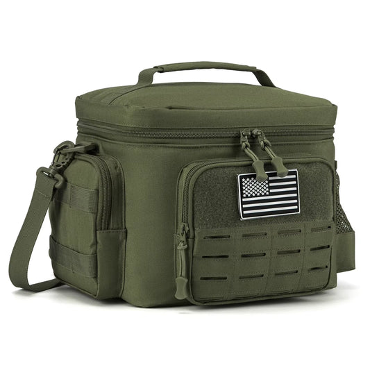 Tactical Thermal Cooler Bag Outdoor Heavy Duty Lunch Box Work Leakproof Insulated Durable Lunch Bag for Men Meal Camping Picnic