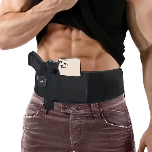 Waist Band Belt for Outdoor Portable Hunting Fitness Hidden Phone Bag Concealed Carry Tactical Holster Portable Belly Holster