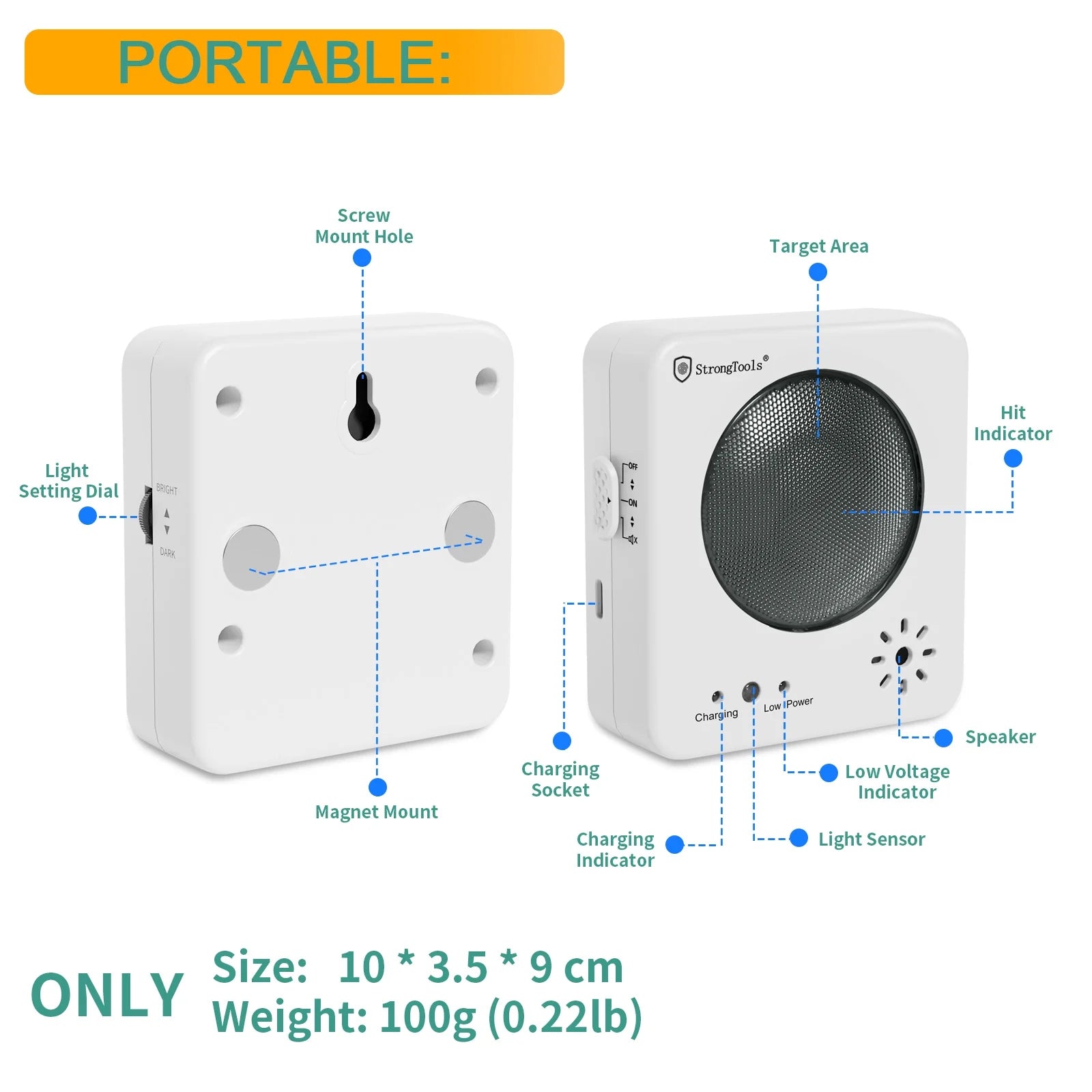 Dry Fire Laser Target Portable Trainer Accessories for Dry Fire Training Compatible Most of Cartridges