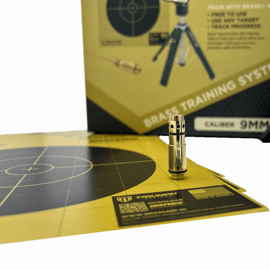 Brass Dry Fire Laser Training System-Includes Laser, Targets, and Phone Stand